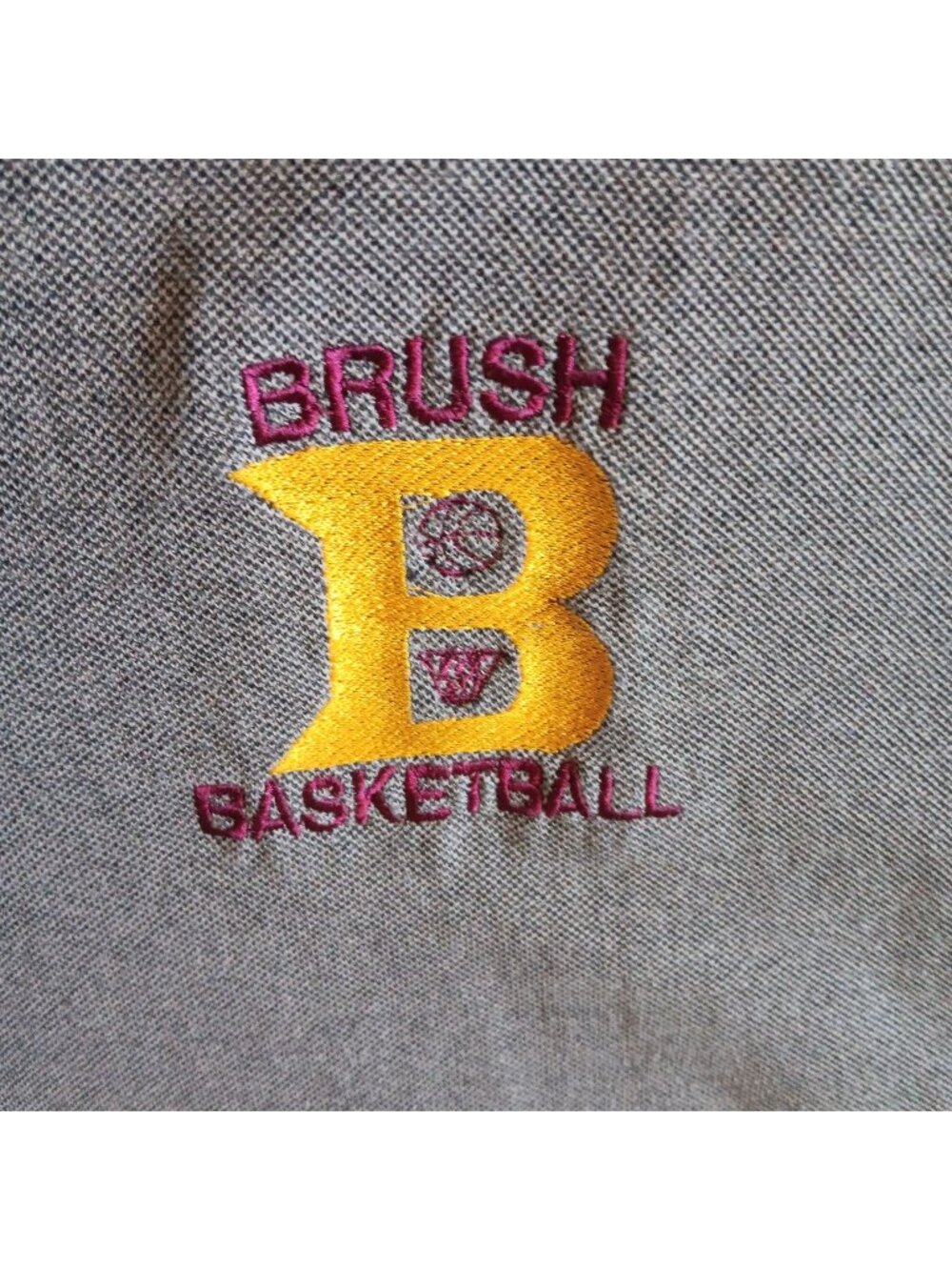 Polo Shirt Russell Athletic XL Brush Colorado Basketball 100% Cotton Embroidered